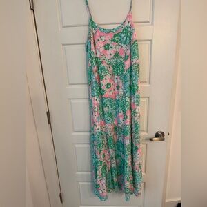 Lilly Pulitzer Pink and Green Floral Dress
